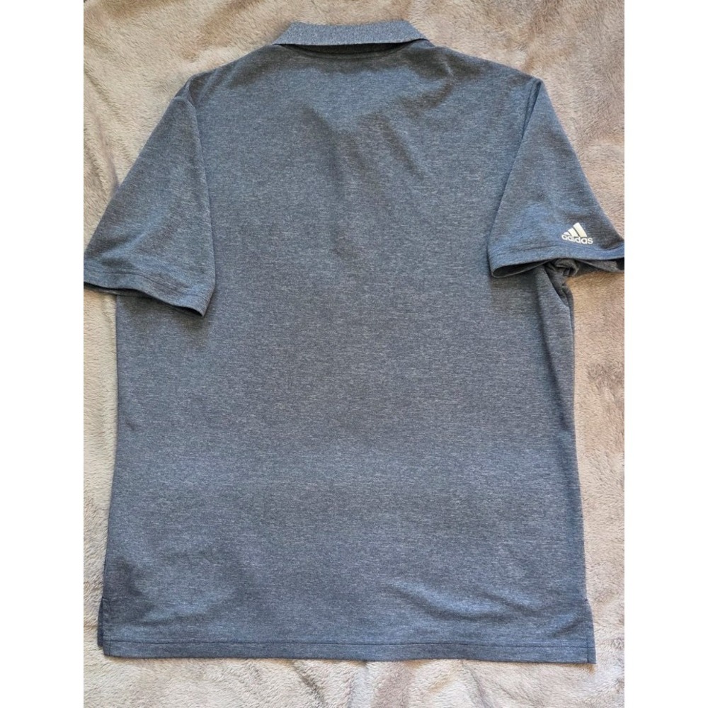 ADIDAS GOLF PEBBLE BEACH GOLF LINKS MENS SHORT SLEEVE BLUE/GRAY POLO SIZE LARGE - Picture 5 of 6